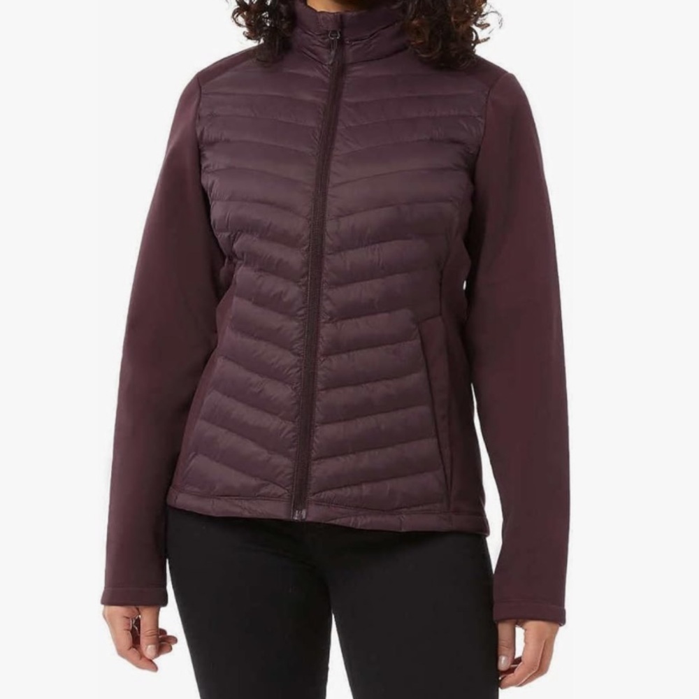 32 Degrees Womens Mixed Media Jacket Deep Burgundy  
Size Large
